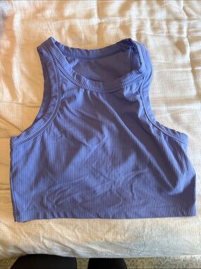 Paragon Fitwear Ribbed Racerback Crop Top - Periwinkle